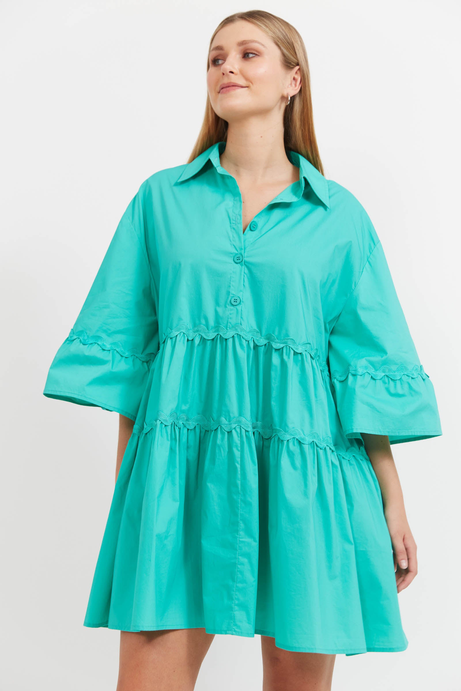 Brasilia Relaxed Dress - Mint