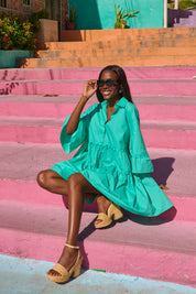 Brasilia Relaxed Dress - Mint