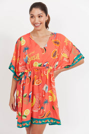 Cabana Dress - Brasil Coral