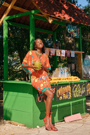 Cabana Dress - Brasil Coral