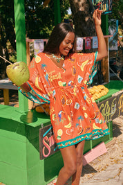 Cabana Dress - Brasil Coral