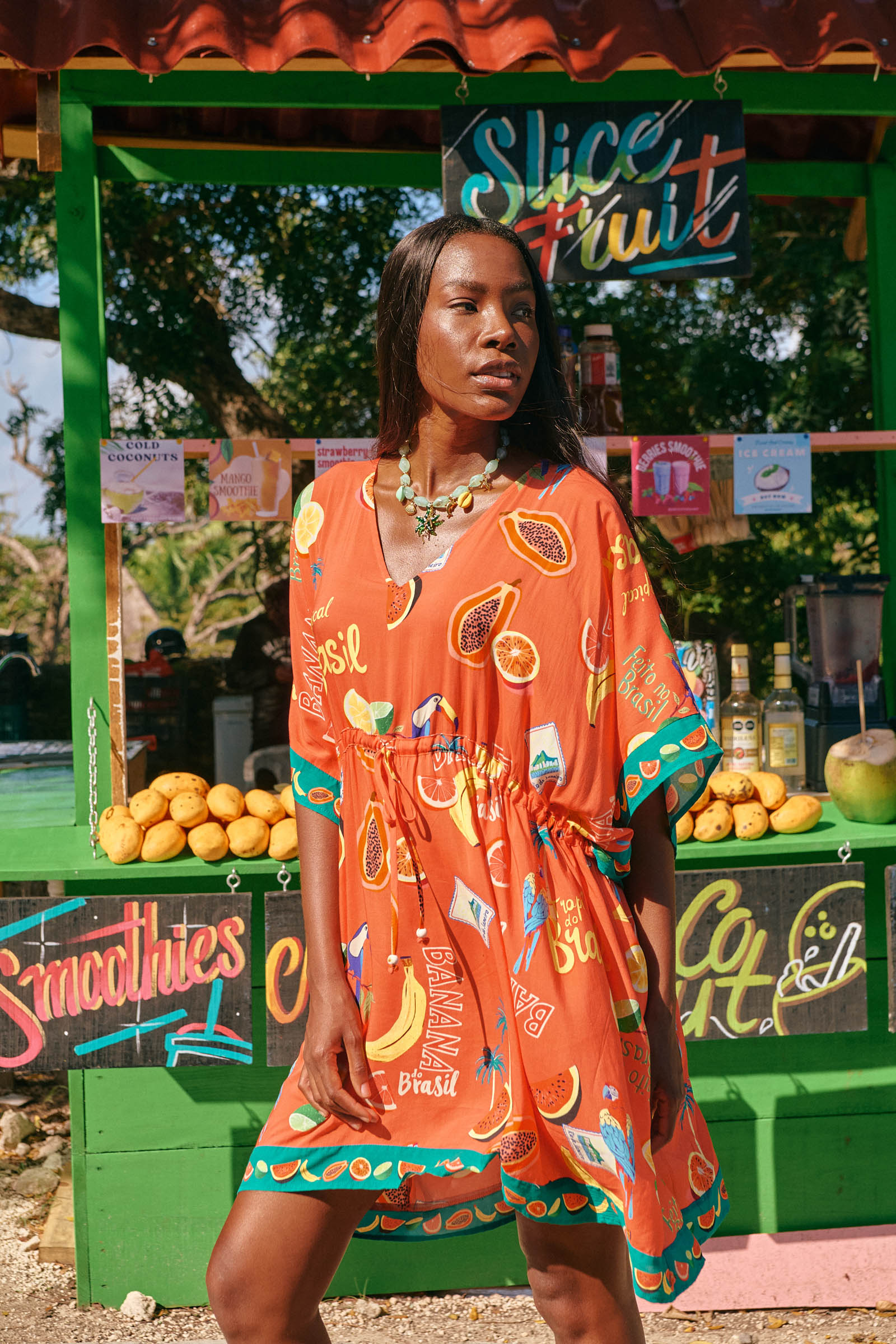 Cabana Dress - Brasil Coral