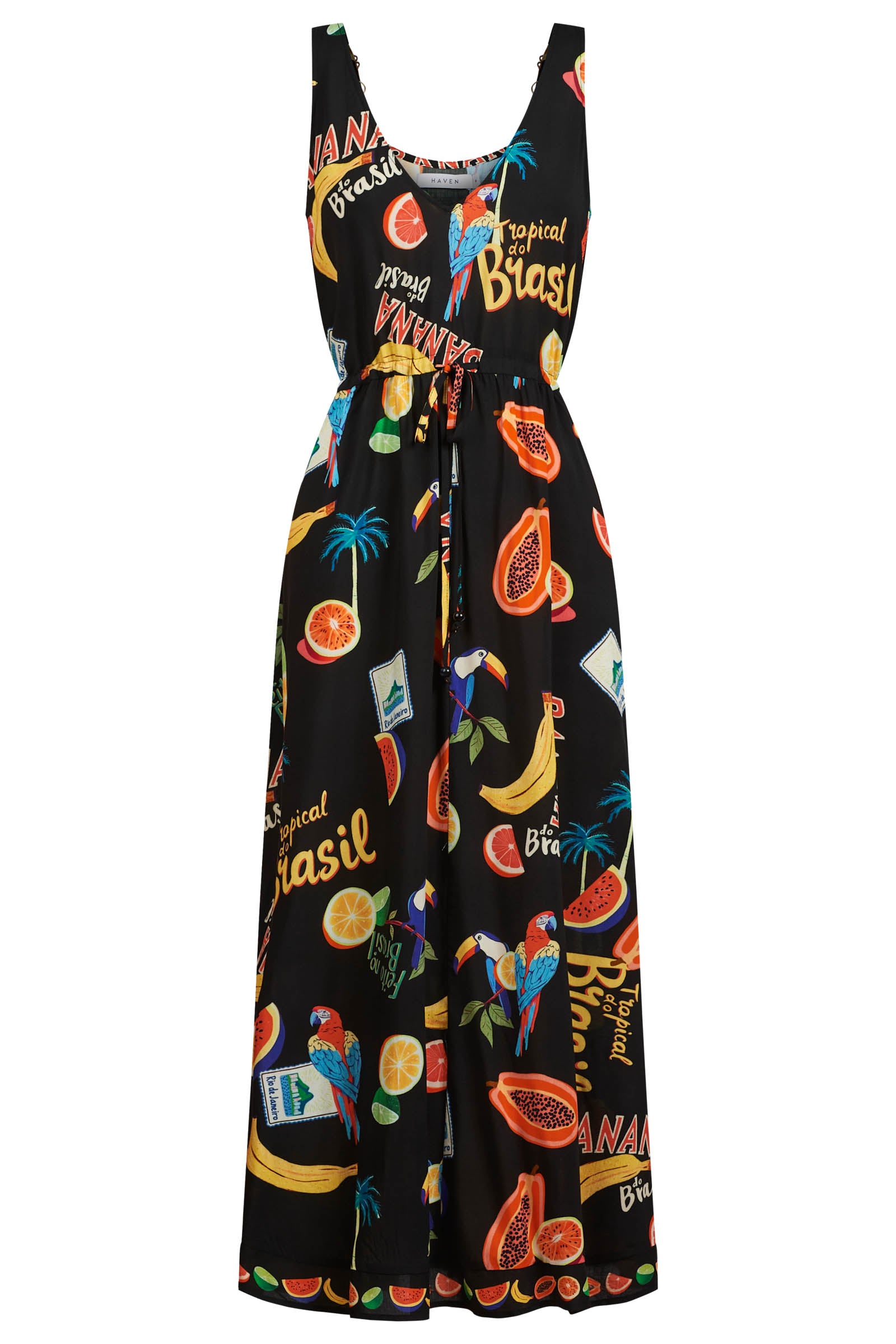 Cabana Tie Dress - Brasil Black