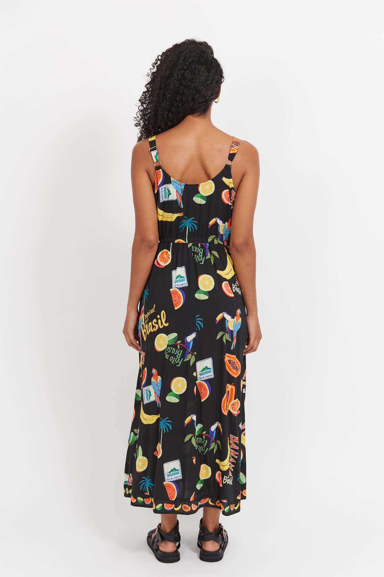 Cabana Tie Dress - Brasil Black