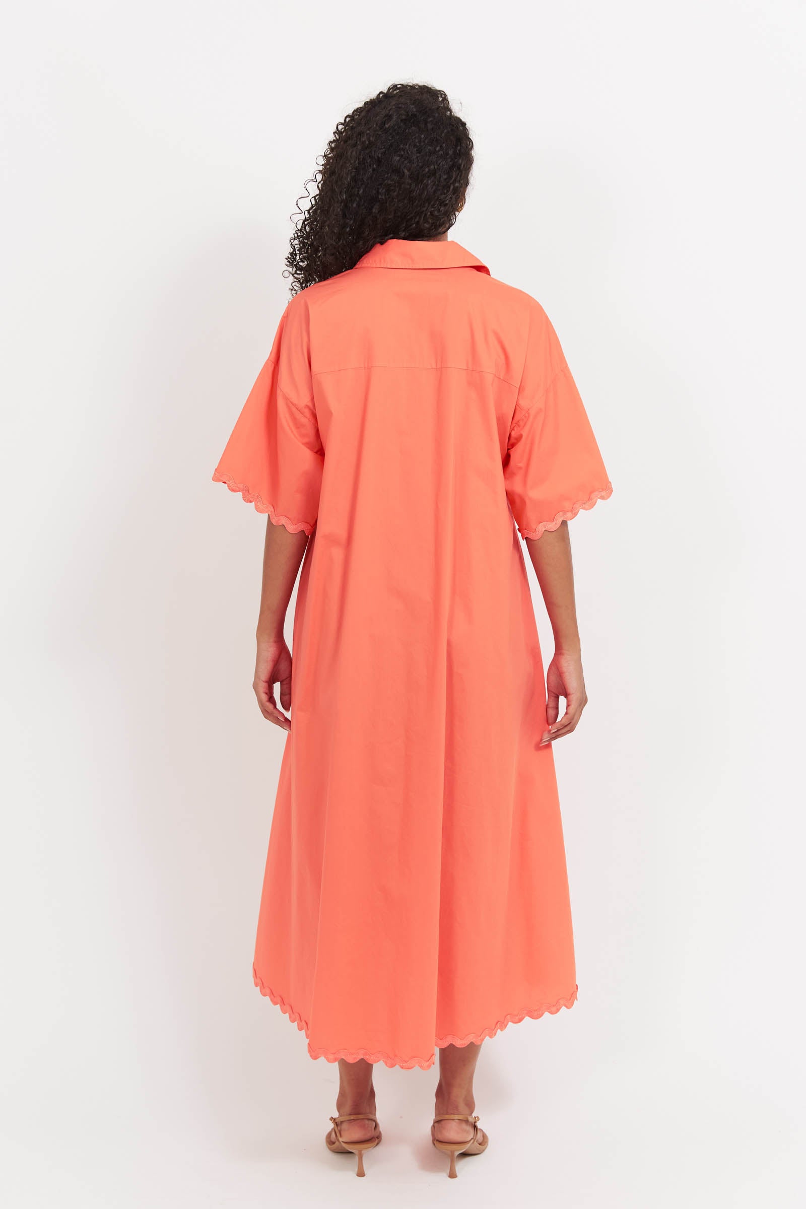 Brasilia Shirt Dress - Coral