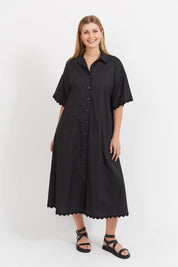 Brasilia Shirt Dress - Black