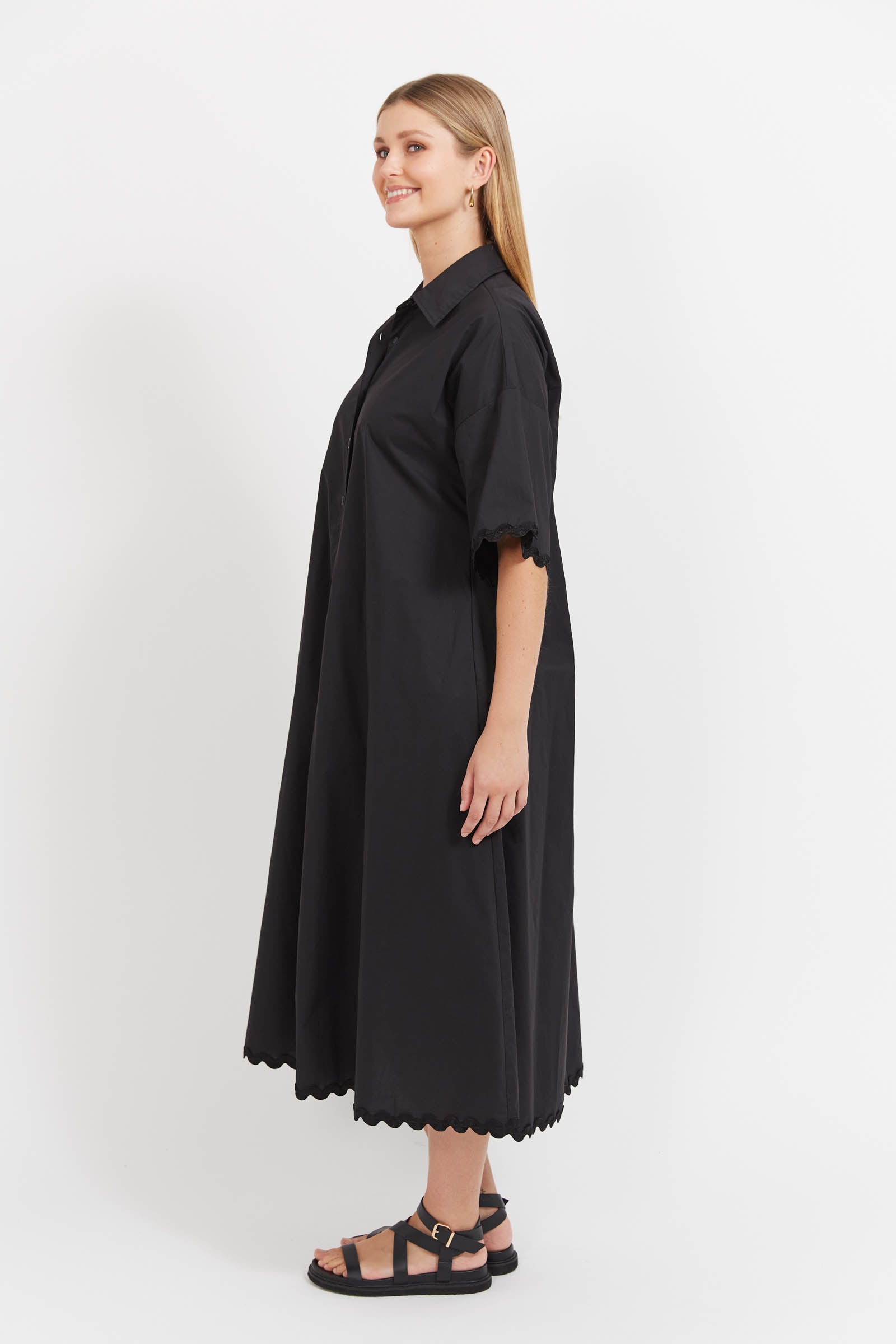 Brasilia Shirt Dress - Black