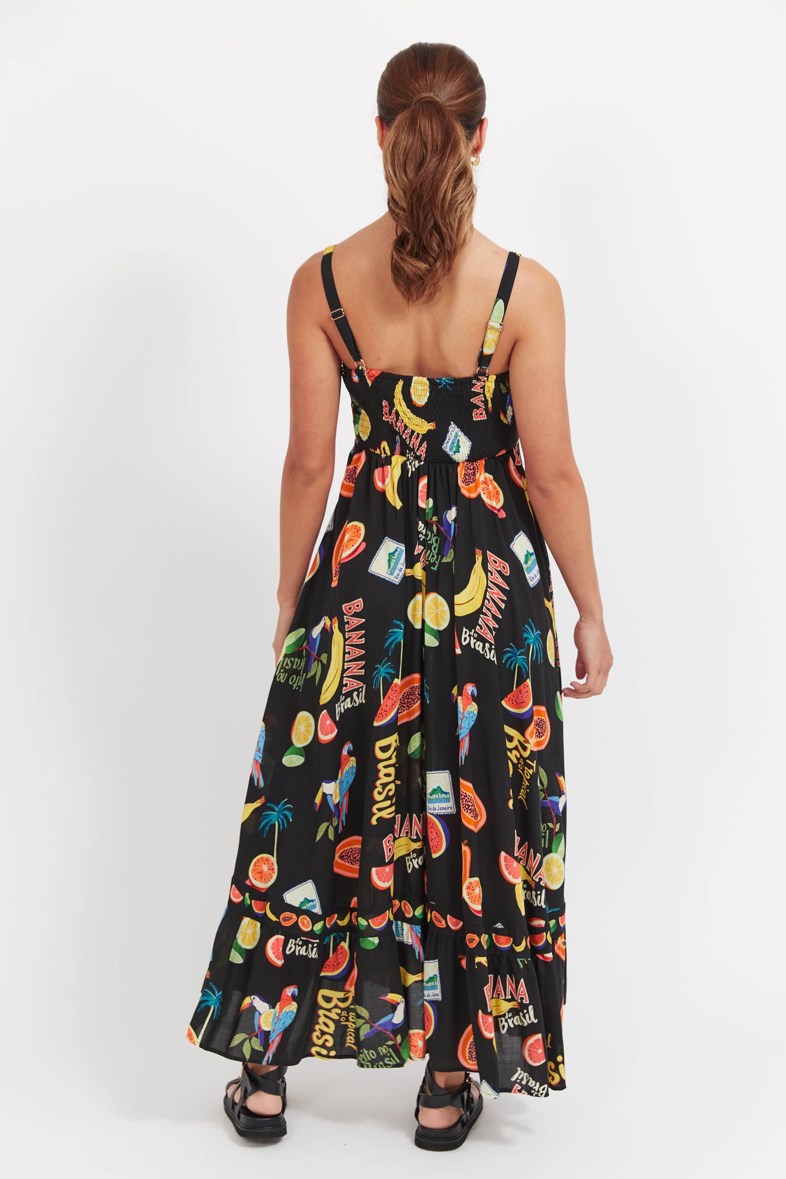 Cabana Tank Maxi Dress - Brasil Black