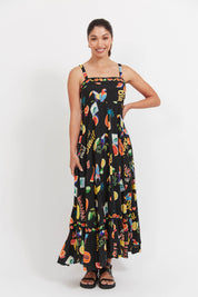 Cabana Tank Maxi Dress - Brasil Black