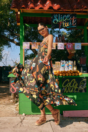 Cabana Tank Maxi Dress - Brasil Black