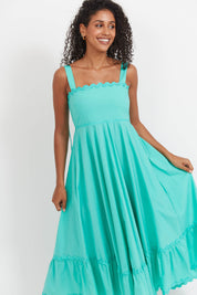 Brasilia Tie Maxi Dress - Mint