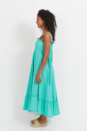 Brasilia Tie Maxi Dress - Mint