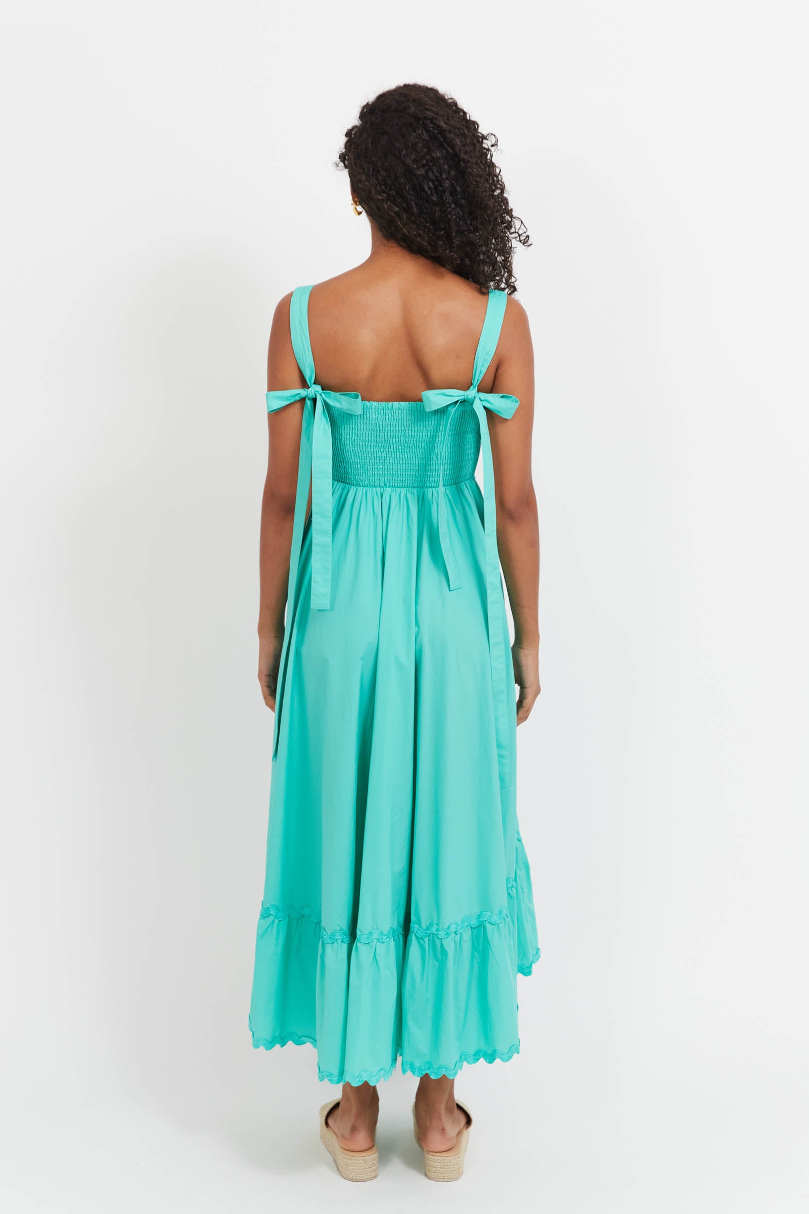 Brasilia Tie Maxi Dress - Mint
