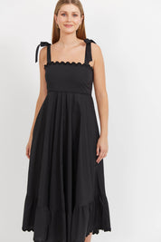 Brasilia Tie Maxi Dress - Black