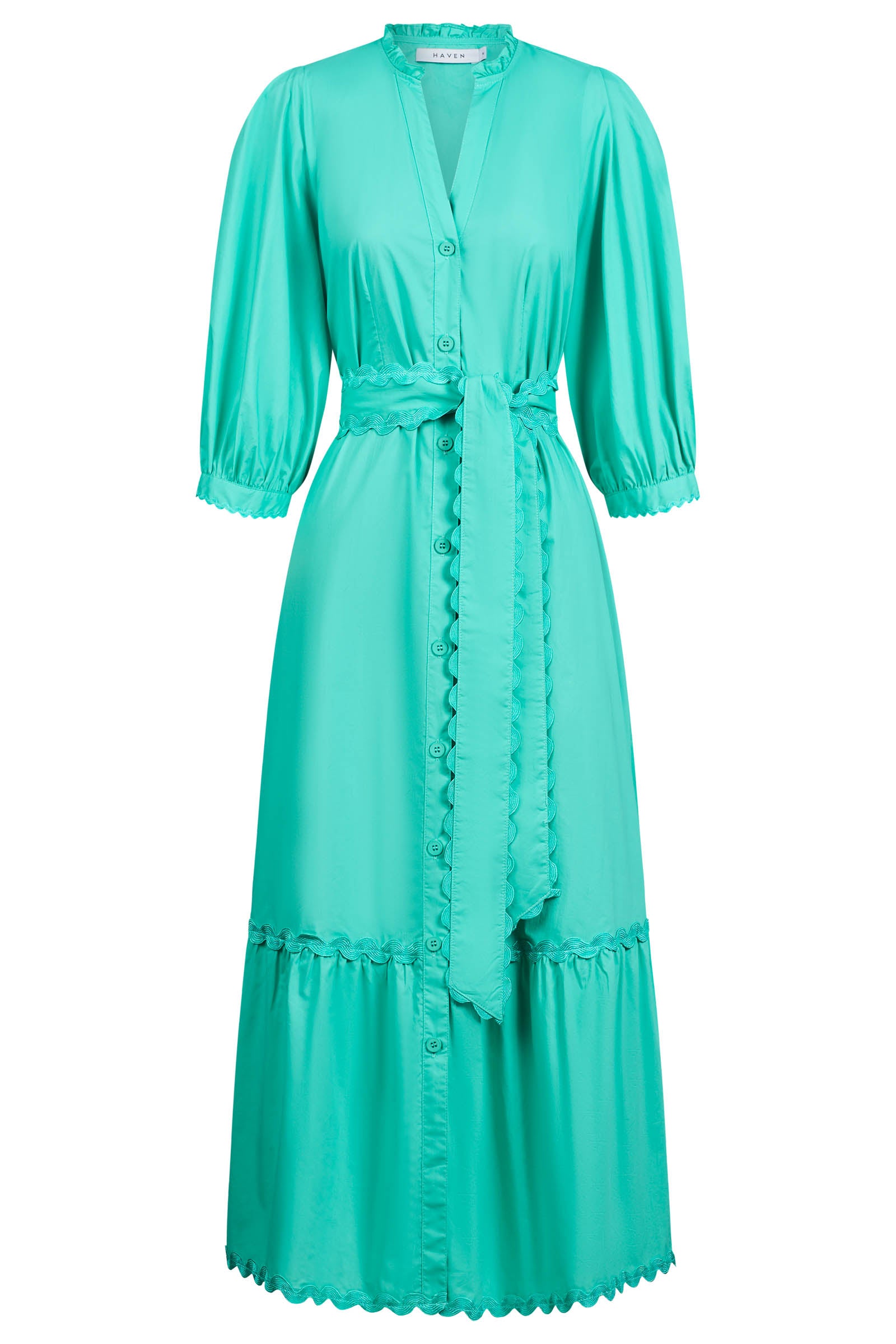 Brasilia Button Maxi Dress - Mint