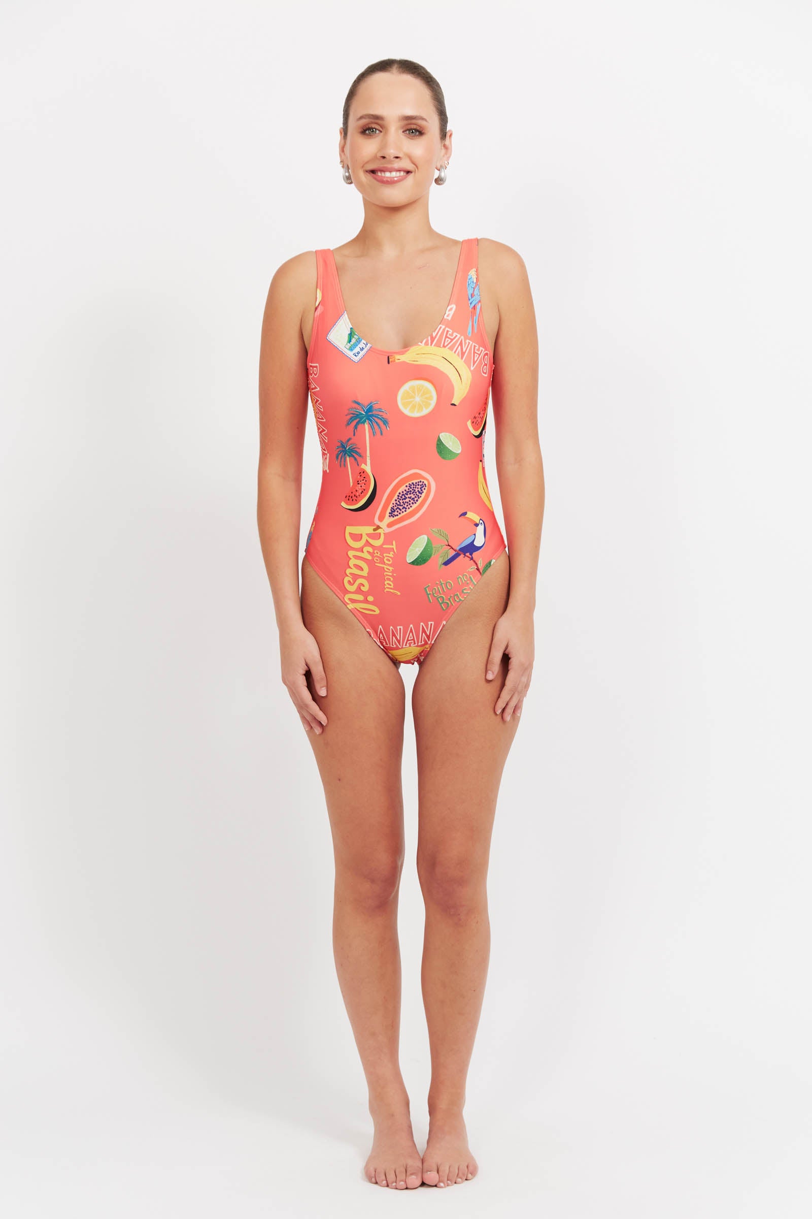 Cabana One Piece Swimsuit - Brasil Coral
