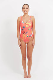 Cabana One Piece Swimsuit - Brasil Coral