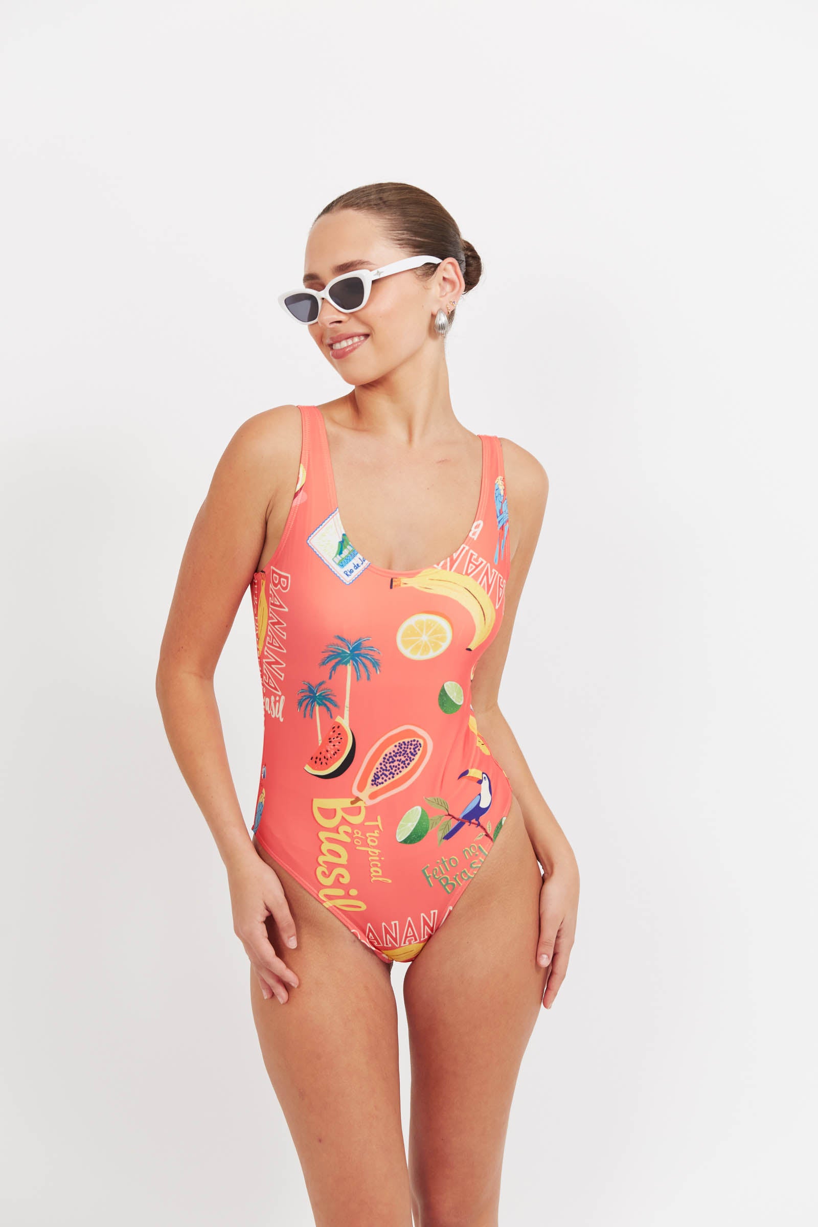 Cabana One Piece Swimsuit - Brasil Coral
