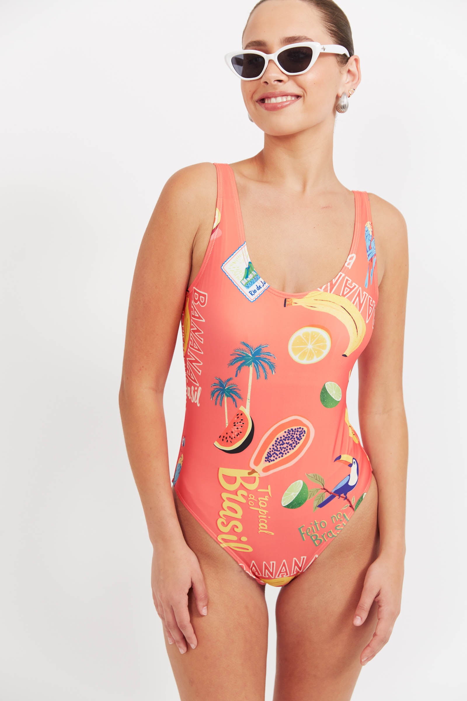 Cabana One Piece Swimsuit - Brasil Coral