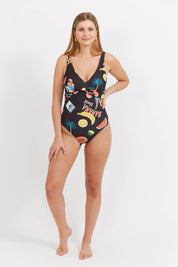 Cabana Twist One Piece Swimsuit - Brasil Black