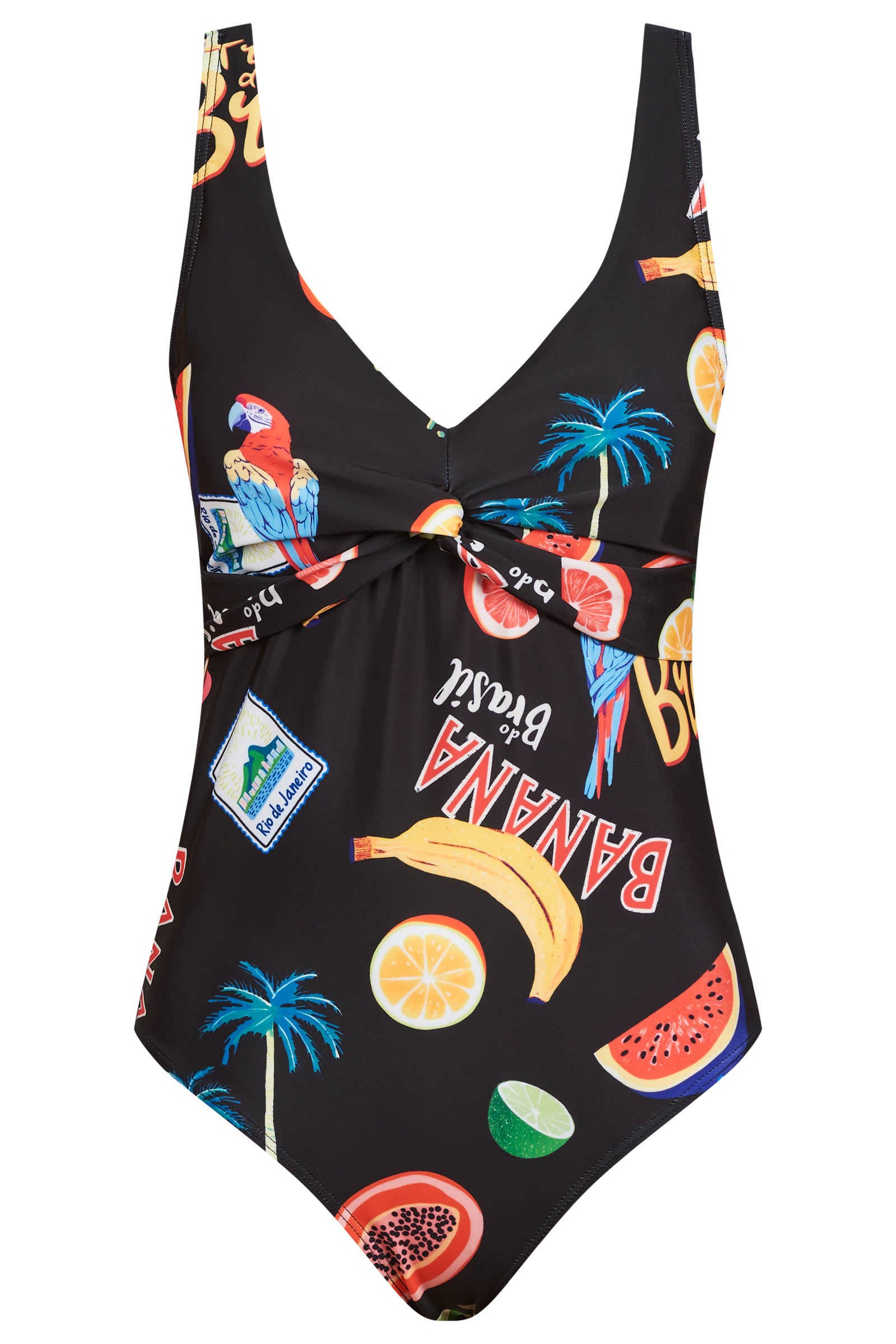 Cabana Twist One Piece Swimsuit - Brasil Black