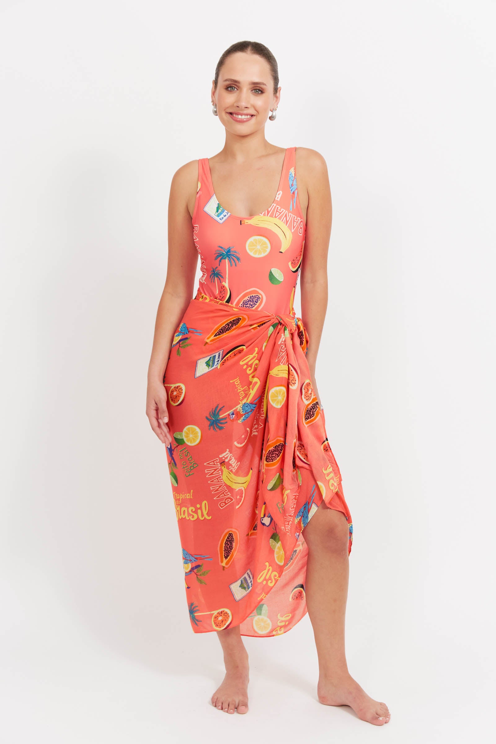 Cabana Sarong - Brasil Coral