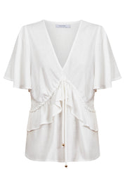 Jardin Frill Top - White