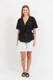 Jardin Frill Top - Black