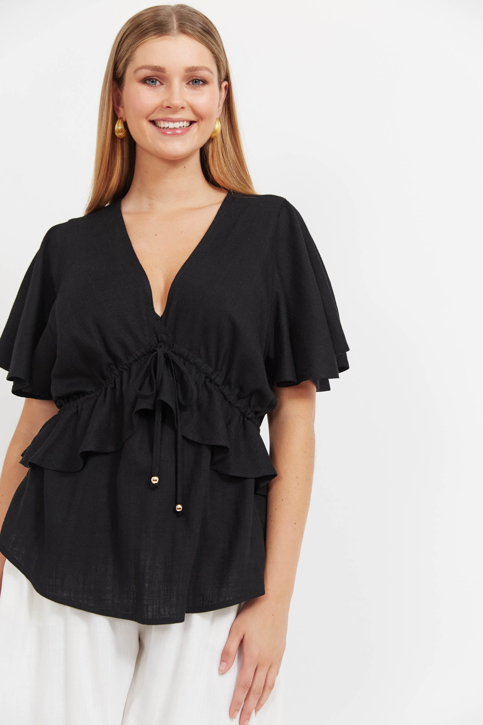 Jardin Frill Top - Black