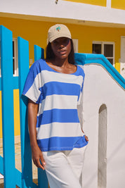 Jardin Stripe Tshirt - Azul