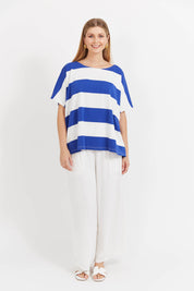 Jardin Stripe Tshirt - Azul
