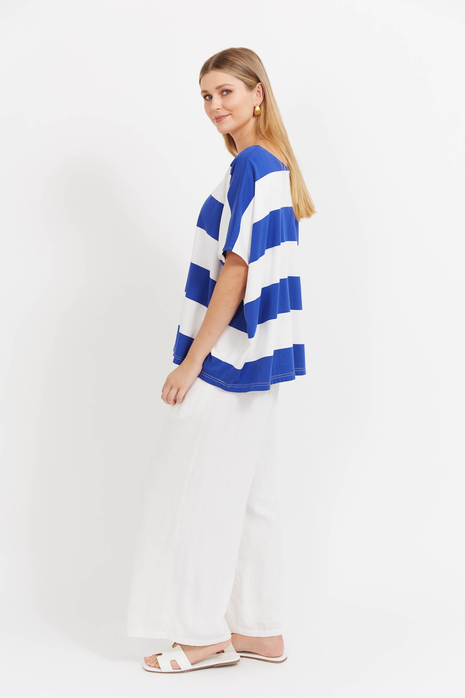 Jardin Stripe Tshirt - Azul