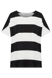 Jardin Stripe Tshirt - Black