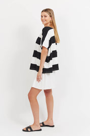 Jardin Stripe Tshirt - Black