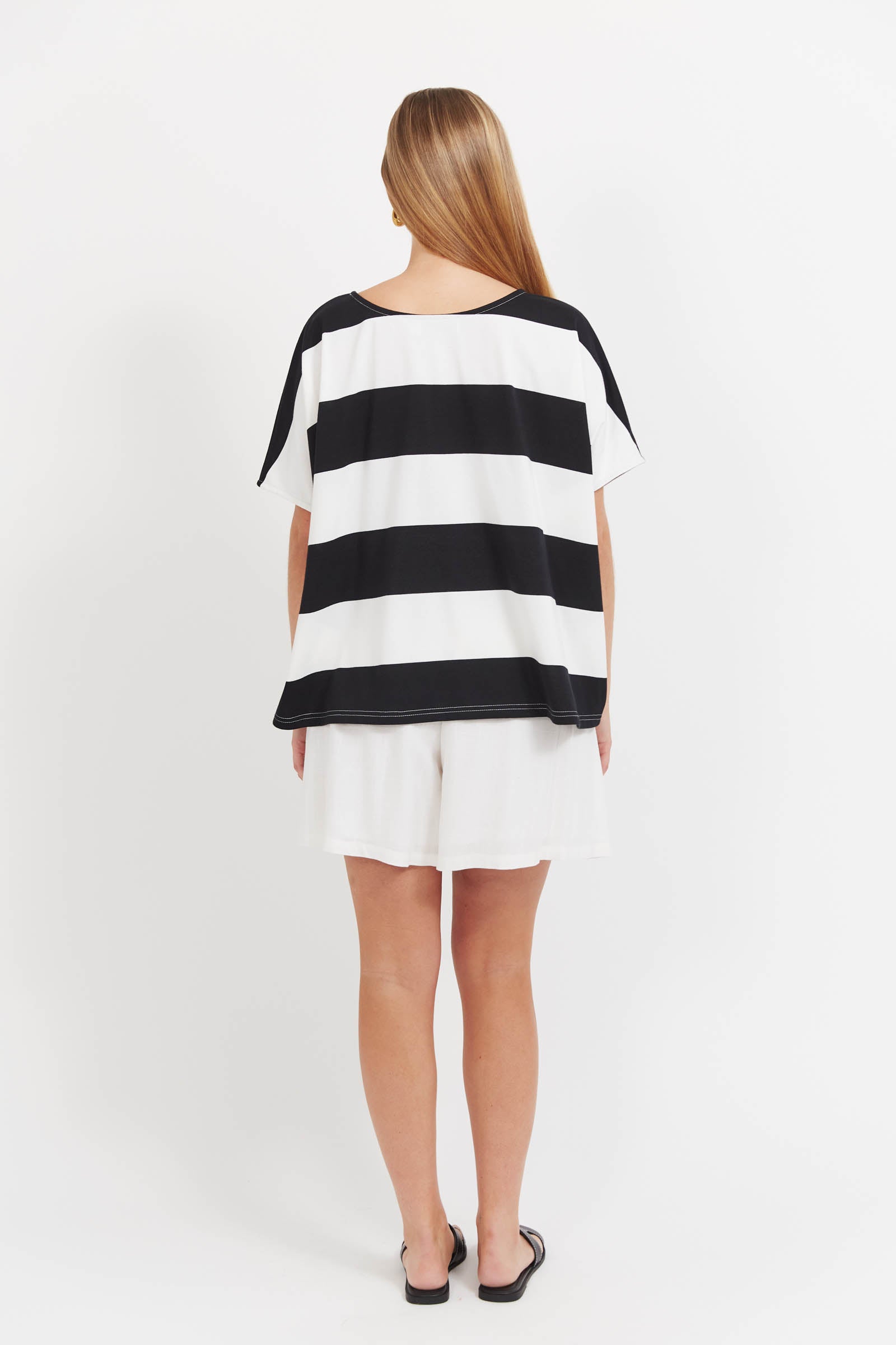 Jardin Stripe Tshirt - Black