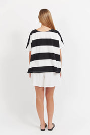 Jardin Stripe Tshirt - Black