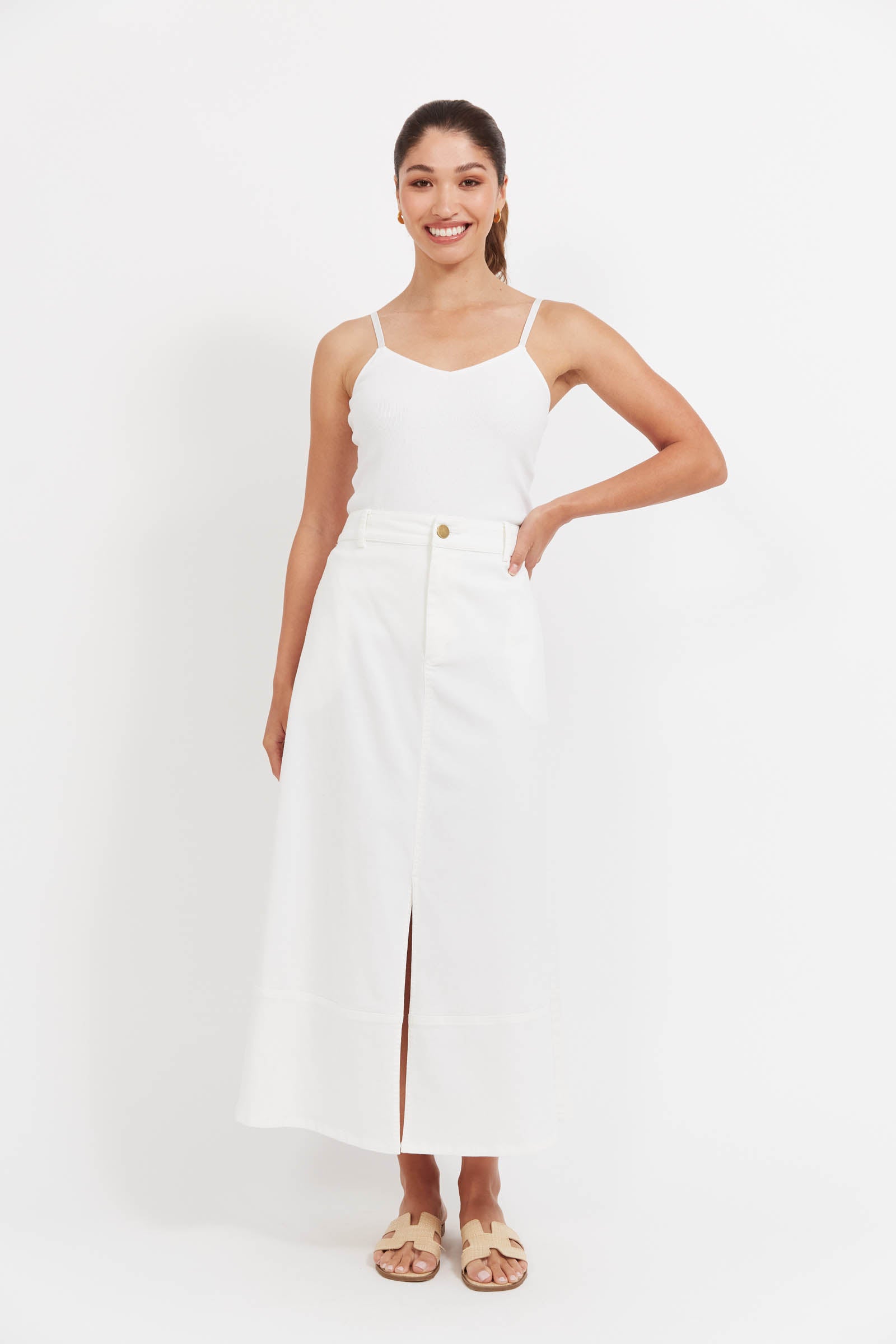 Panama Maxi Skirt - White