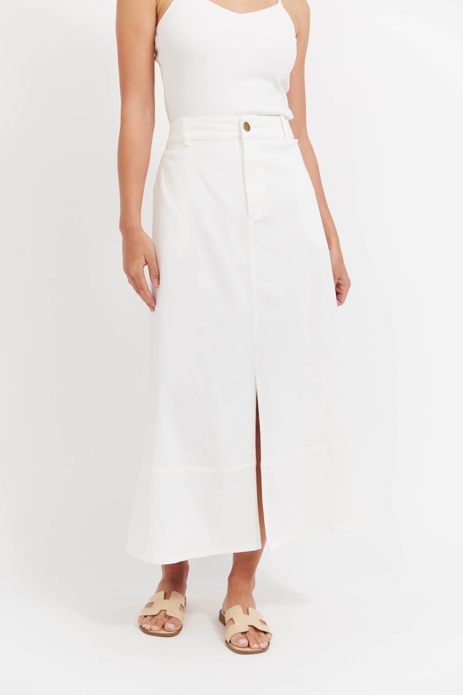 Panama Maxi Skirt - White