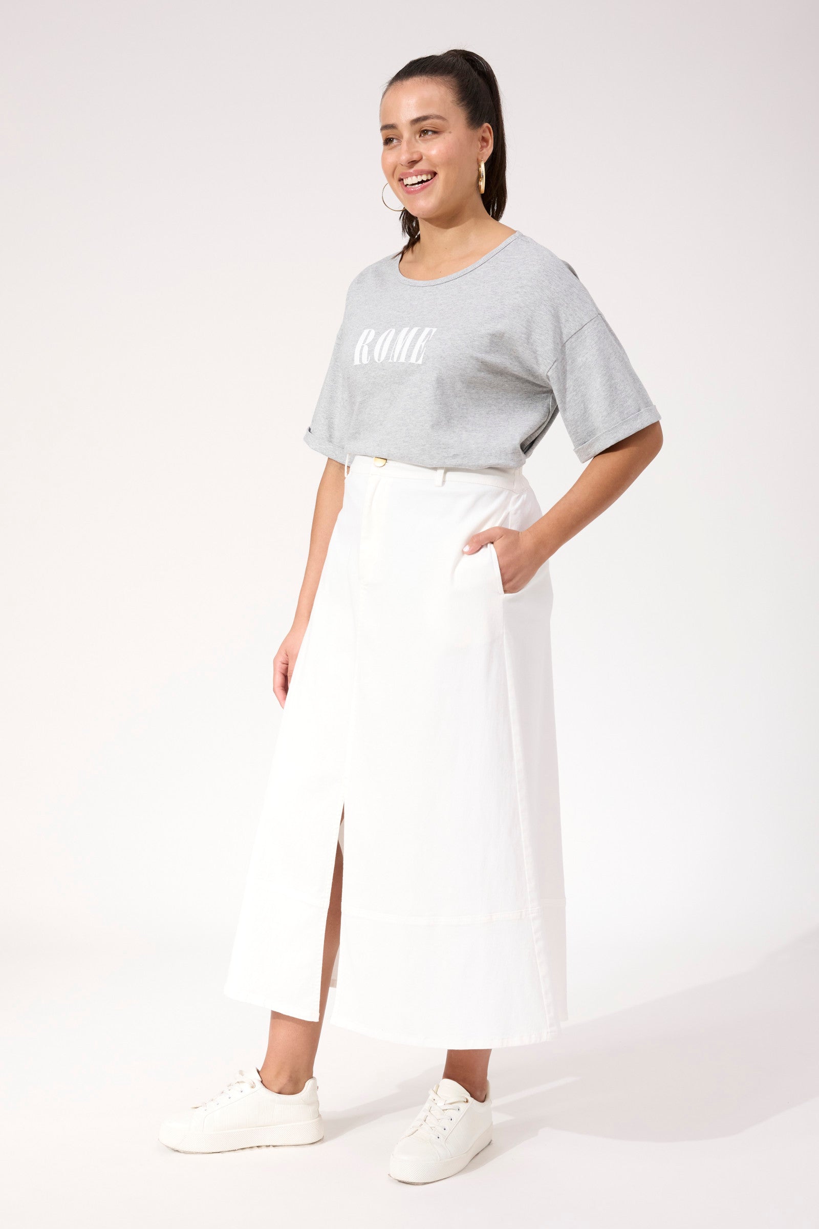 Panama Maxi Skirt - White