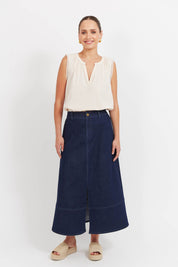 Panama Maxi Skirt - Indigo