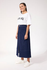 Panama Maxi Skirt - Indigo