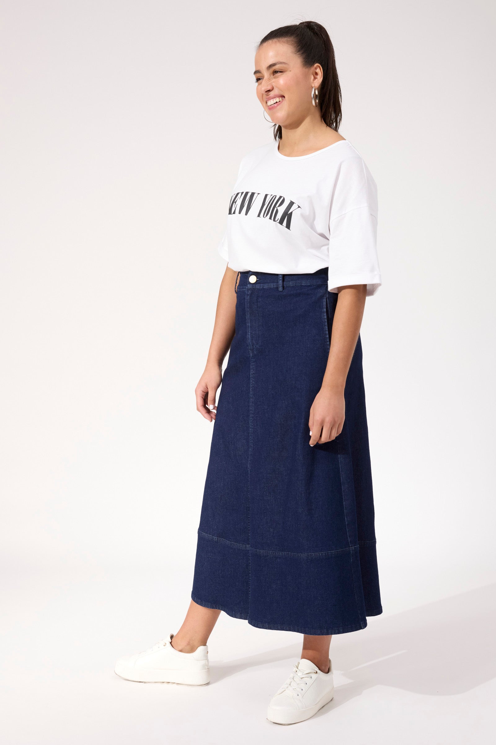 Panama Maxi Skirt - Indigo
