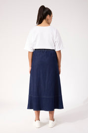 Panama Maxi Skirt - Indigo