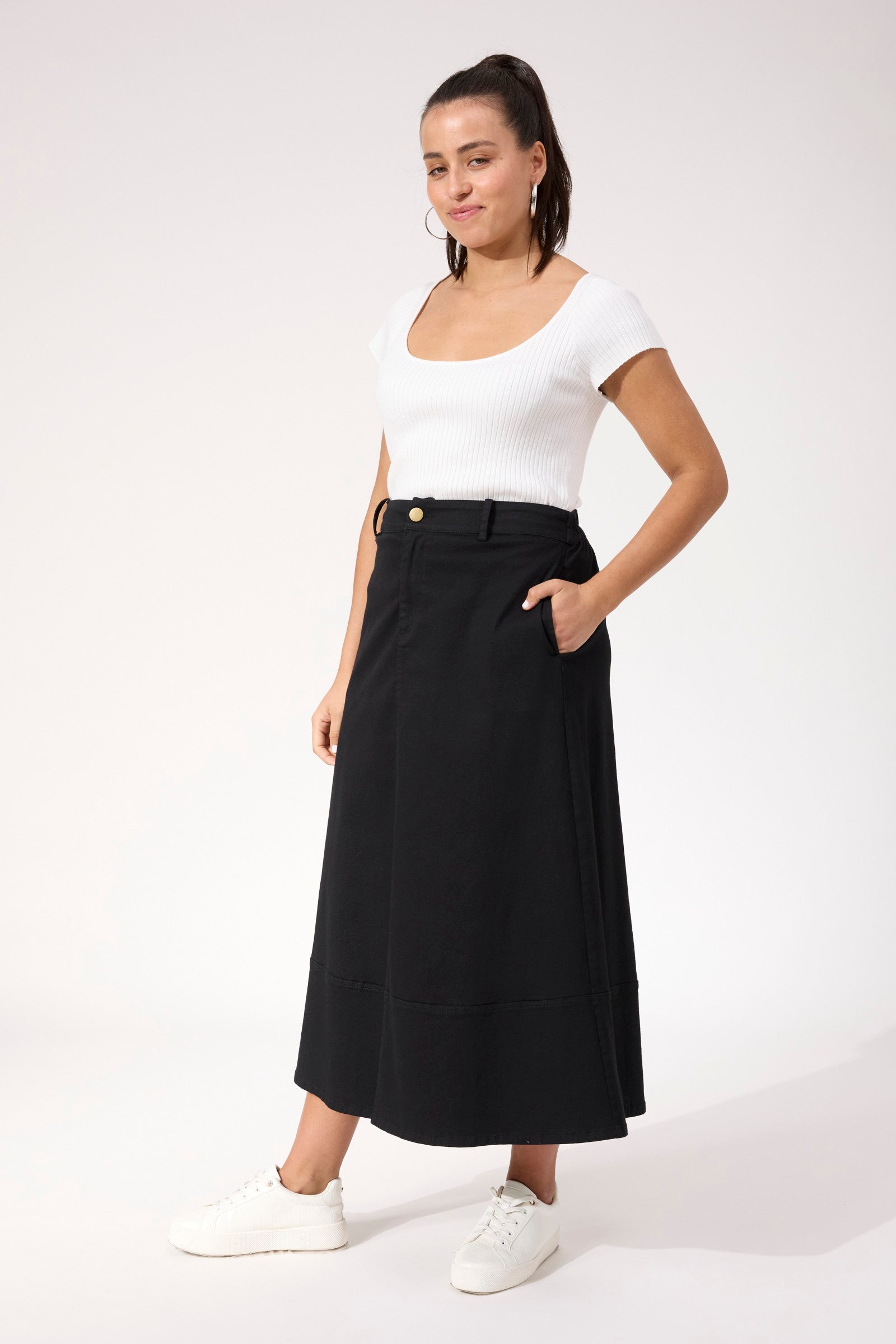 Panama Maxi Skirt - Black