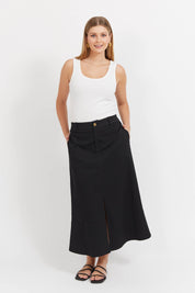 Panama Maxi Skirt - Black