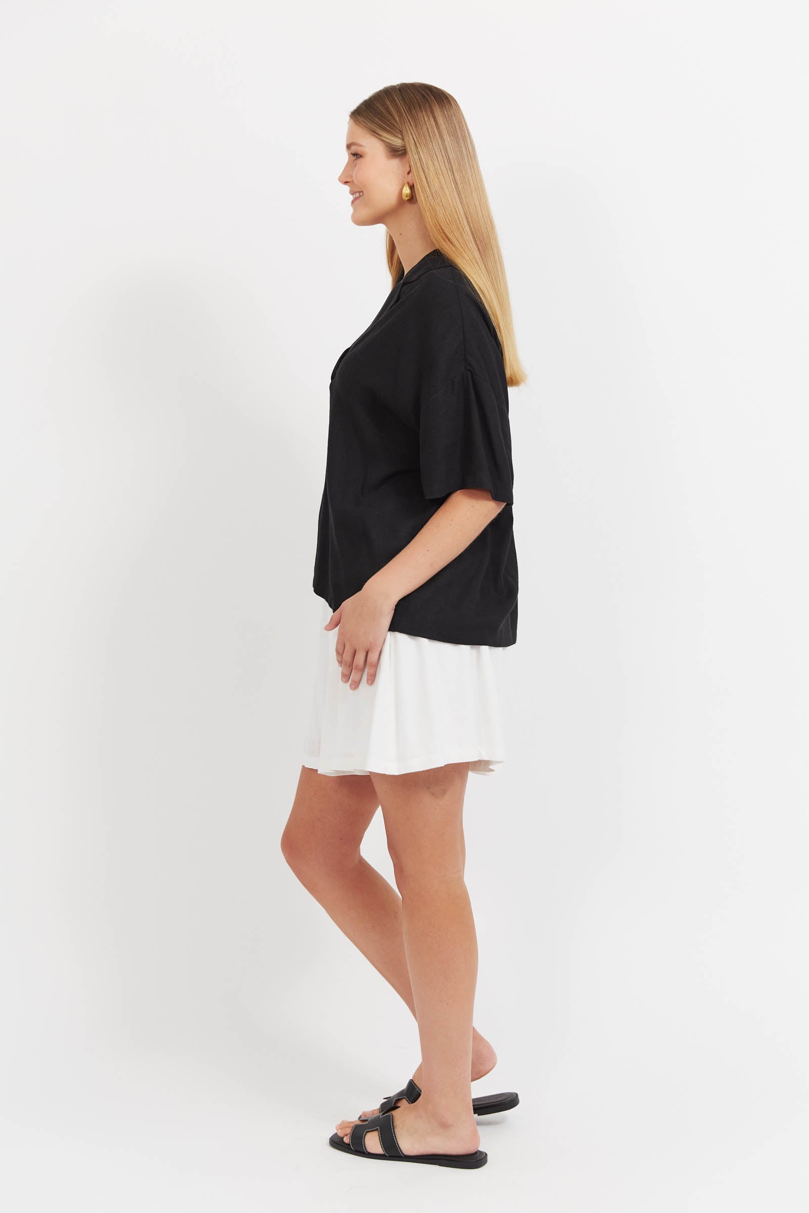 Jardin Collared Top - Black