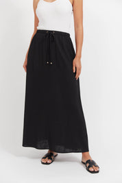 Jardin Maxi Skirt - Black
