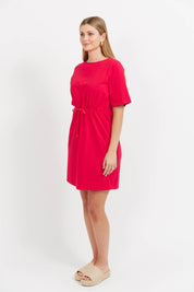 Jardin Tshirt Dress - Garnet