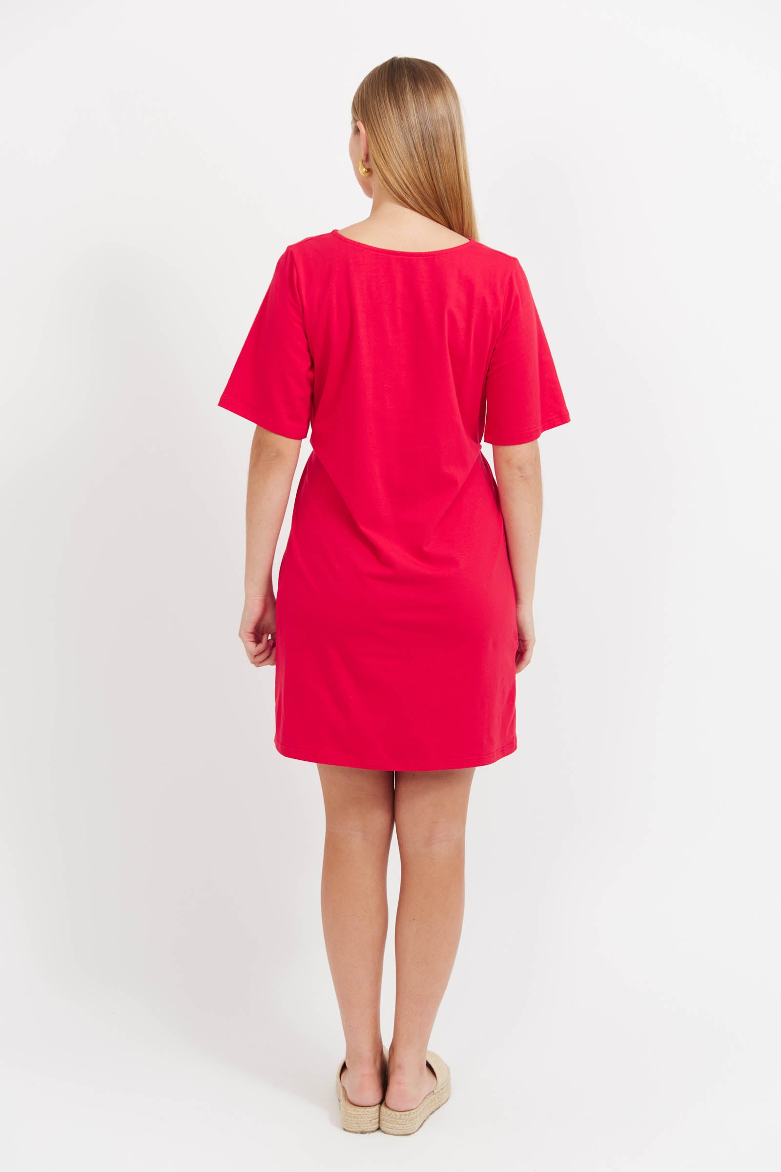 Jardin Tshirt Dress - Garnet