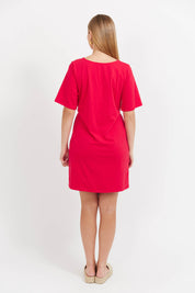Jardin Tshirt Dress - Garnet